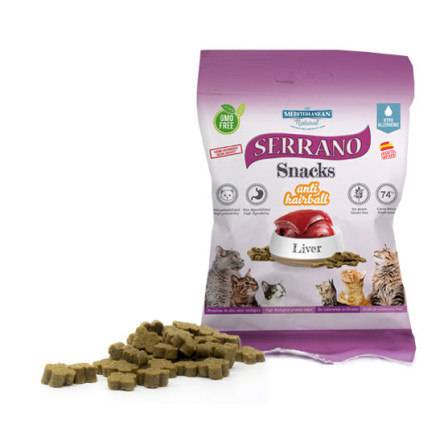 MS68012 - SERRANO SNACKS CAT ANTIHAIRBALL WITH LIVER TASTE 50gr - Pet shop Petsite.gr - Διάφορα