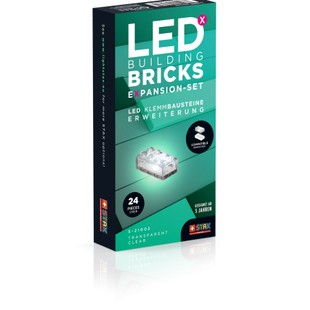 STAX Expansion ~ LED Διαφανή Τουβλάκια - Crystal Clear