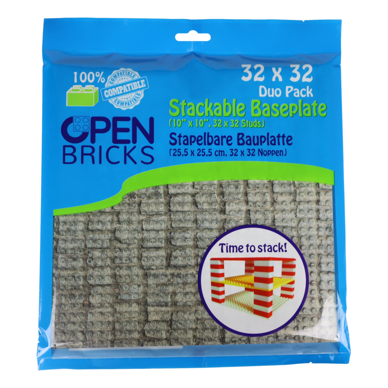 OB-P32PV2 - Open Bricks Βάση Κατασκευής Πλακόστρωτο έδαφος ~ Pavement (2 τμχ) - Pet shop Petsite.gr - Open Brick Source