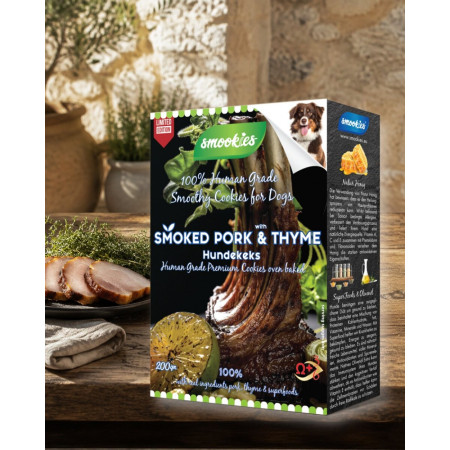 SMOOKIES SMOKED PORK & THYME 200gr ΜΠΙΣΚΟΤΑ ΣΚΥΛΟΥ