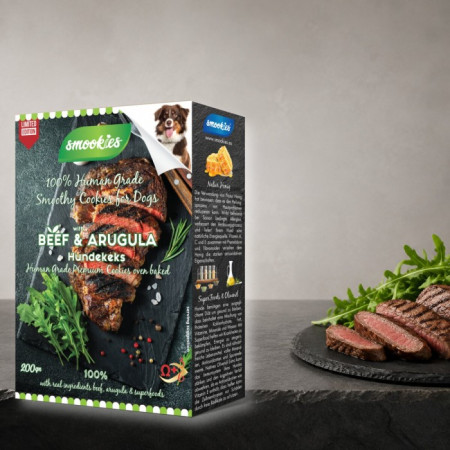 SMOOKIES BEEF & ARUGULA 200gr ΜΠΙΣΚΟΤΑ ΣΚΥΛΟΥ