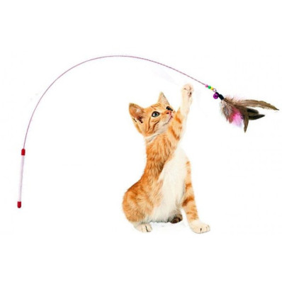 Παιχνίδι γάτας καλάμι Wings με φτερά και κουδουνάκι 100cm VALUE IMPORTS 