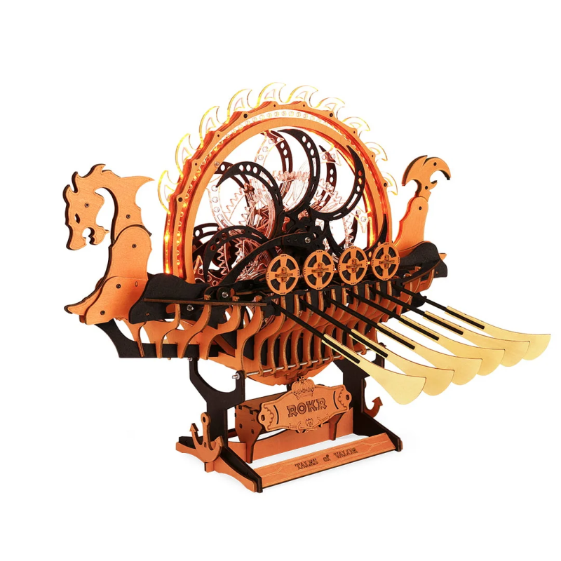 LK802 - Viking Dragon Ship Mechanical 3D - Pet shop Petsite.gr - Robotime